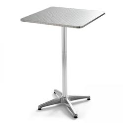 Oviala Business Table haute mange debout carrée en aluminium - Oviala - gris aluminium 104868_0