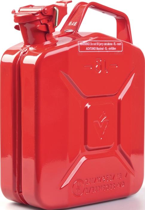 Bidon pour carburant contenu 5 l rouge pompier RAL 3000 tôle acier L230xl120xH310 mm VALPRO_0