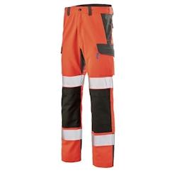 Cepovett - Pantalon de travail Fluo ADVANCED Rouge / Gris Taille 54 - 54 3603623423996_0