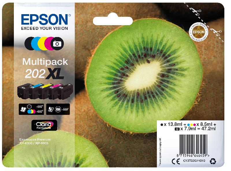 Epson Kiwi Multipack 5-colours 202XL Claria Premium Ink_0