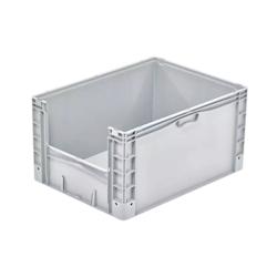 Bac gerbable grand volume norme Europe 800x600x420mm avec ouverture de prélèvement - Polypropylène gris - 168L - gris plastique polypropylène PALP108_0