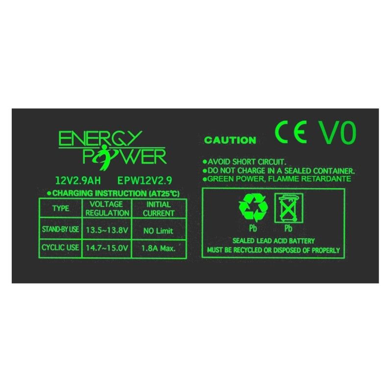 Batterie Étanche au Plomb 12V / 2,9Ah - EPW12V2,9AH_0