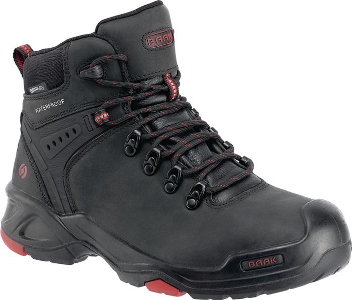 Botte de sécurité Bailey taille 42 noir/rouge S3 SRC HRO WR EN ISO 20345 cuir bovin BAAK_0