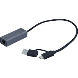 GENERIQUE adaptateur usb-c metal gigabit +convert. Usb type a - ecf-310761_0