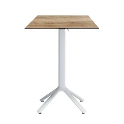 Restootab - Table haute pliable Nemo blanche pour extérieur bois vintage 60x60 - marron TB-NEMFF1-6060C-CH.SLO_0