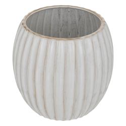 Atmosphera Pot en Céramique émaillée Beige D 19 x H 18 cm - beige 3560232685118_0