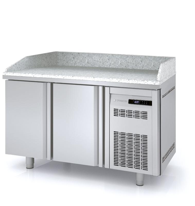 Meuble à pizza professionnel inox 600 positif 2 portes 245 litres - MR60-150-P_0