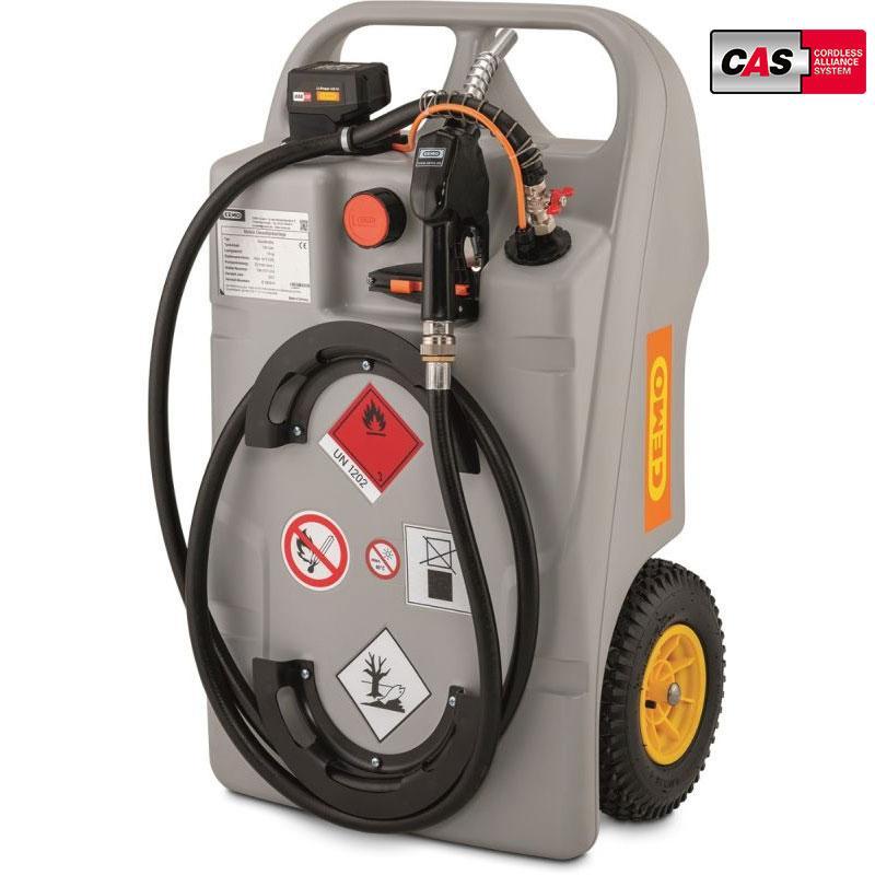 Caddy ravitailleur gasoil 60 litres - Centri SP30 12 V - Batterie et chargeur - ADR - CEMO - 11597F_0