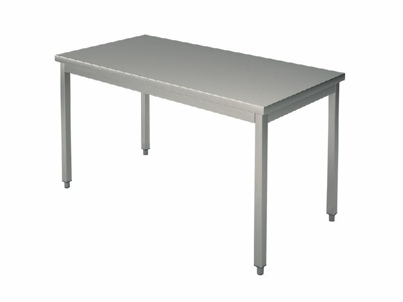 Table inox de travail sans étagère, sans dosseret, 700x600 mm - STLT6070_0