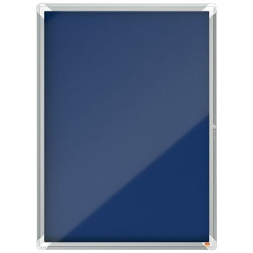 Nobo vitrine d'affichage porte battante premium plus - feutre bleu - 9 x a4 - 1902556_0