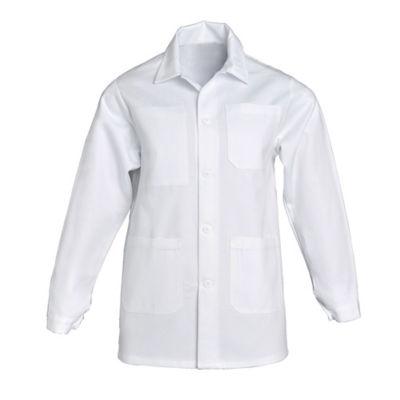 Veste de travail en coton blanc, taille XL_0