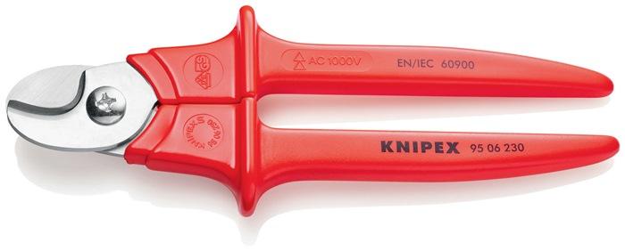 Coupe-câble longueur 230 mm tête polie VDE plastique revêtu KNIPEX_0