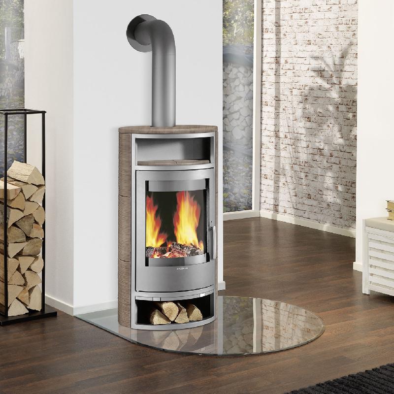 Polar 6  6.5kw - gris / céramique rouge paprika_0