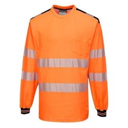 Portwest - T-Shirt PW3 manches longues HV - T185 Orange / Noir Taille 2XL - XXL 5036108304356_0