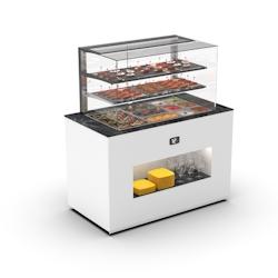 Buffet Réfrigéré Série Vision Bac GN 1/1 - avec Vitrine Supérieur Cuve Froid 65 mm - Sayl - 0605848636741_0