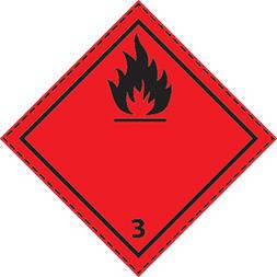 Plaque-étiquette de danger, 30×30 cm, magnétique, classe 3 - 46446_0