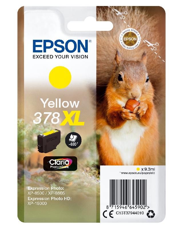 Epson Squirrel Singlepack Yellow 378XL Claria Photo HD Ink_0