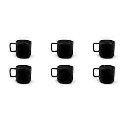 Excelsa lot 6 tasses à café Nordic céramique 8 cl noir - noir porcelaine 67999_0