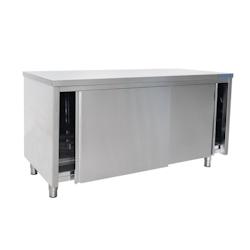 Saro Armoire inox porte coulissante - Profondeur de 700 mm, hauteur de 1600 mm - ShopDesChefs - 4017337046515_0