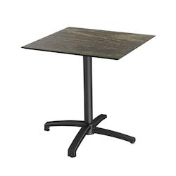 Essentials Table de bistrot - Pliable - Plateau carré - 70x70 cm - Noir/Riverwashed Wood - X-cross - Veba - noir 110031477_0