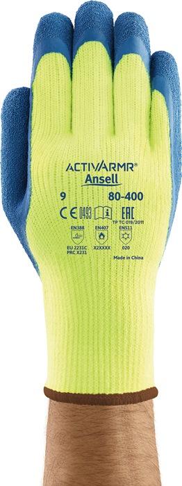 Gant de protection contre le froid ActivArmr® 80-400 taille 9 jaune/bleu EN 388, EN 511, EN 407 acrylique avec latex de caout. Naturel ANSELL_0