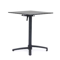 METRO PROFESSIONAL Table de terrasse Massini, aluminium, 60 x 60 cm, pliable, Plateau HPL, noire - noir aluminium 4337255225909_0