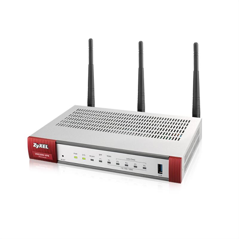 ZyXEL USG20W-VPN-EU0101F Bi-bande (2,4 GHz / 5 GHz) Gigabit Ethernet Gris, Rouge routeur sans fil_0
