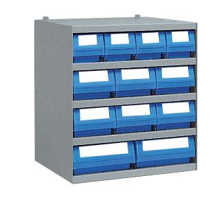 Casier rangement 4 bacs tiroirs plastique multibox l.120 x p.400 mm + 6 en l.160 + 2 en l.240 mm_0