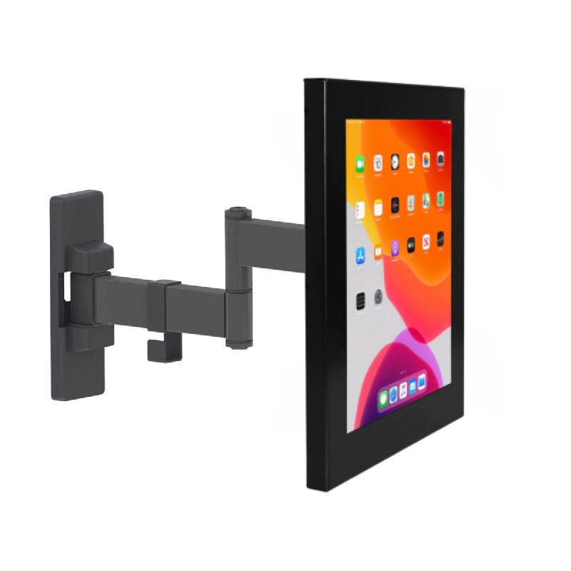 Support de tablette mural flexible 265 mm Securo S pour tablettes de 7 à 8 pouces - noir - Bravour®_0