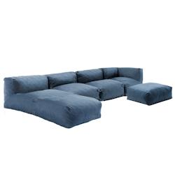 Oviala Business Salon de jardin modulable 5 places bleu pacific - bleu polyester 112207_0