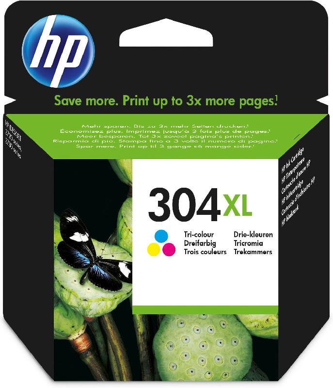 HP 304XL Cartouche d’encre trois couleurs grande capacité authentique_0