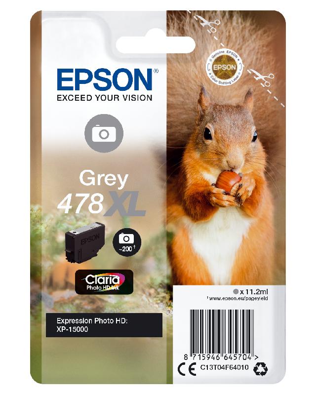 Epson Squirrel Singlepack Grey 478XL Claria Photo HD Ink_0