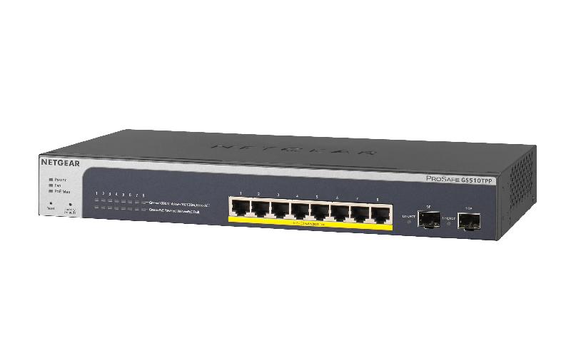 Netgear GS510TPP Géré L2/L3/L4 Gigabit Ethernet (10/100/1000) Connexion Ethernet, supportant l'alimentation via ce port (PoE) Noir_0