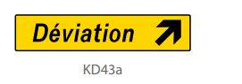 Panneau type KD 43a - Indication de déviation_0