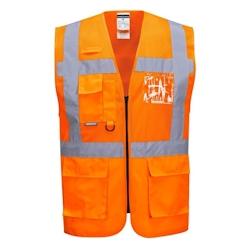 Portwest - Gilet de sécurité en maille aéré et léger spécial été EXECUTIVE MADRID HV Orange Taille 3XL - XXXL orange 5036108285785_0