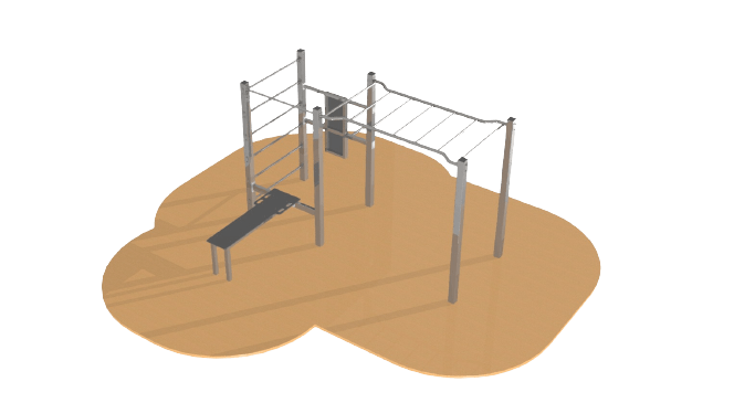 Station Cross Training 4 faces en acier inoxydable - Référence SCT4X_0