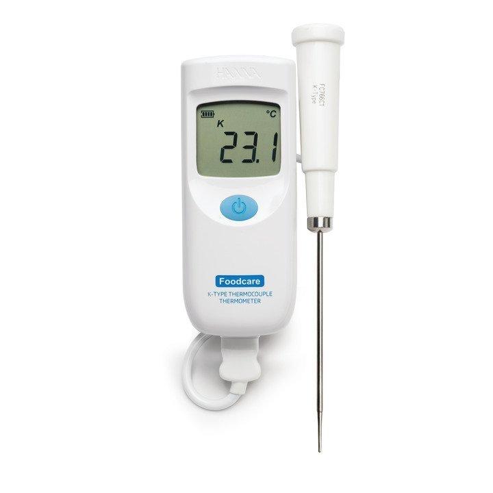 Thermomètre compact étanche à thermocouple type K avec sonde de pénétration à réponse rapide FC766C1 - HI9350011_0