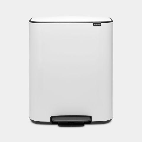 Poubelle à pédale Brabantia Bo - 2 x 30 litres - White UGS211447_0