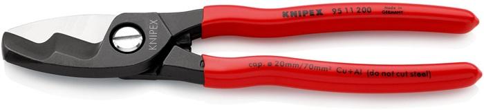 Coupe-câble longueur 200 mm revêtement en plastique KNIPEX_0