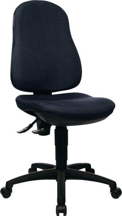 Chaise de bureau pivotante avec contact permanent noir 420-550 mm sans accoudoirs capacité charge 110 kg TOPSTAR_0