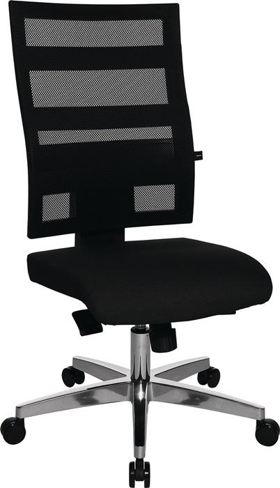 Chaise de bureau pivotante avec mécanisme synchrone ponctuel noir/noir 450-550 mm sans accoudoirs capacité charge 110 kg TOPSTAR_0