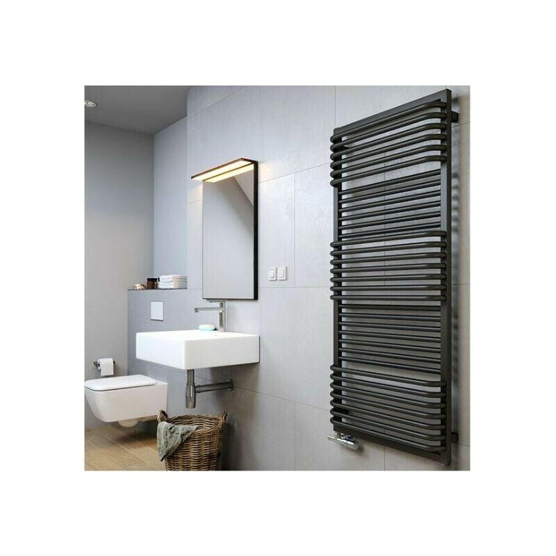 Secador de toallas eléctrico negro - LUX - 800 watt - 140 x 50