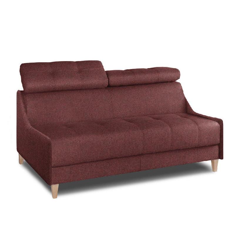 CANAPÉ HÔTELLERIE DIVANO CONVERTIBLE MATELAS SYSTÈME EXPRESS SOMMIER LATTES 160CM RENATONISI MICROFIBRE BORDEAUX_0