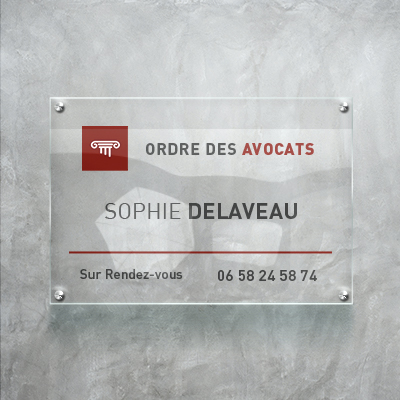 Plaque professionnelle imprimée en plexi - Personnalisation complète et matériaux de haute qualité_0