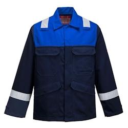 Portwest - Veste de travail réistante à la flamme avec bandes réfléchissantes BIZFAME PLUS Bleu Marine / Bleu Roi Taille S - S bleu 5036108278510_0