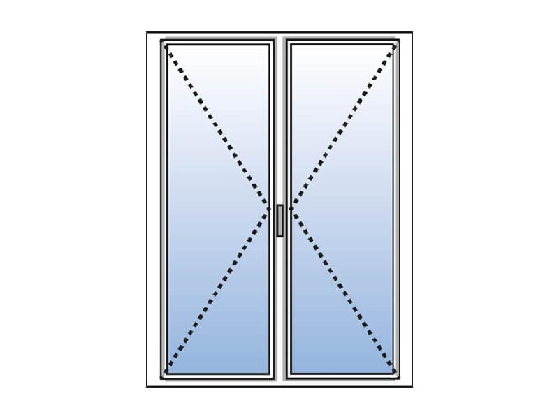 Porte Fenêtre Aluminium 2 Vantaux KAWNEER Ouvrants à la Française Sur Mesure Référence: Porte Fen Alu 2 vtx_0