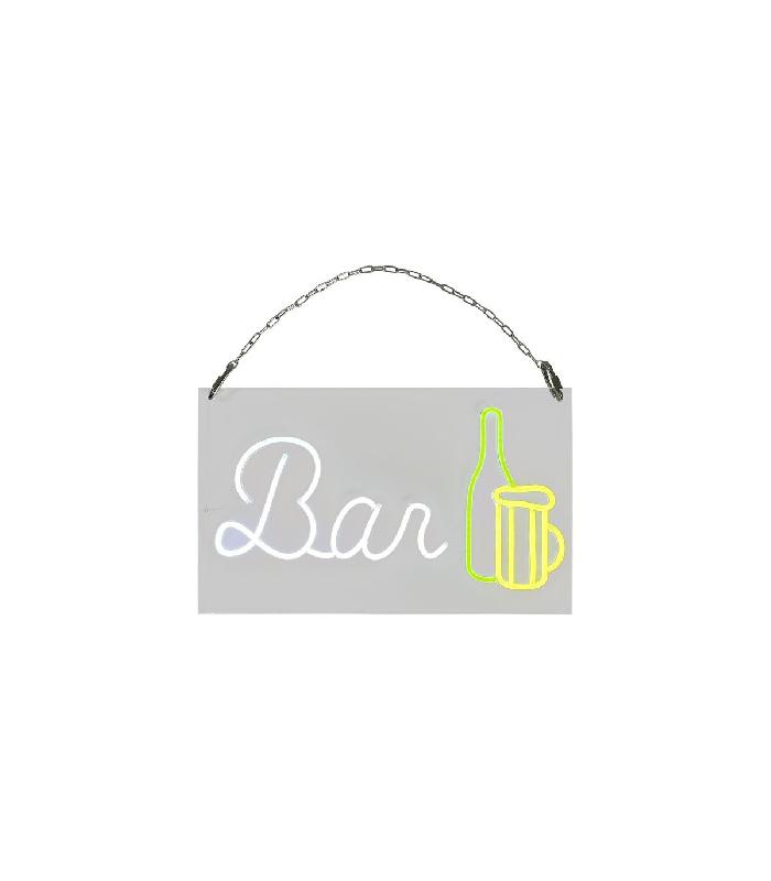 Enseigne lumineuse LED intérieur Bar en plexi avec batterie 9 800 mAh - Fabrication française - Référence: LED-209-BA98_0