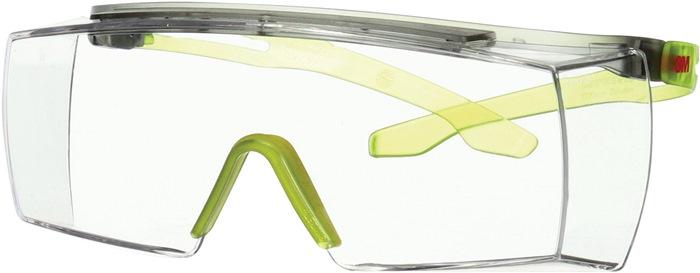 Lunettes de protection SecureFit 3700 EN 166-1FT branches grises/vert pomme,verres trans. Polycarbonate 3M_0