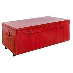 Table basse en acier sur roulettes Habitat 90 cm rouge Pierre Henry - rouge 3219092026103_0