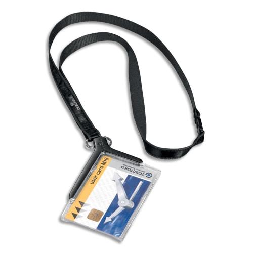 Durable boîte 10 porte-badges deluxe 1 carte + lacet textile_0